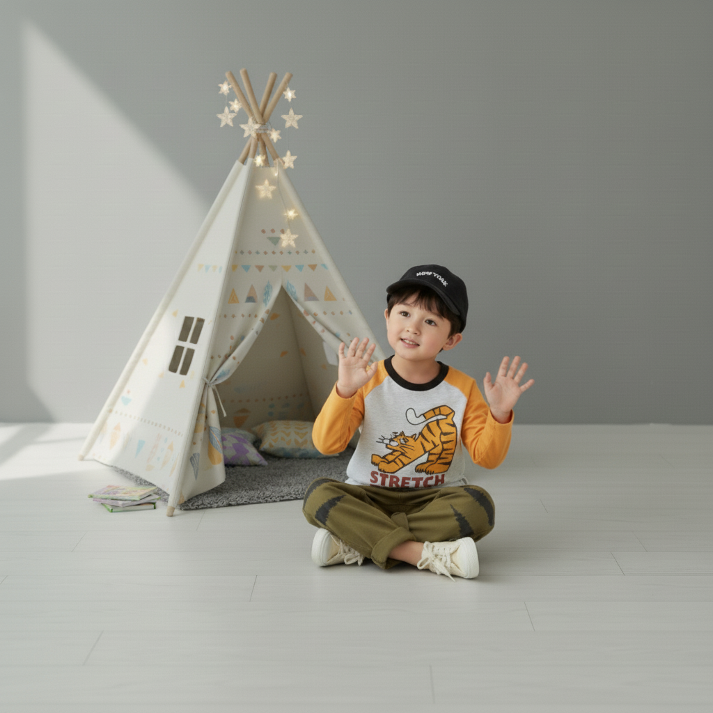 正韓春orangemom 老虎伸懶腰長袖上衣