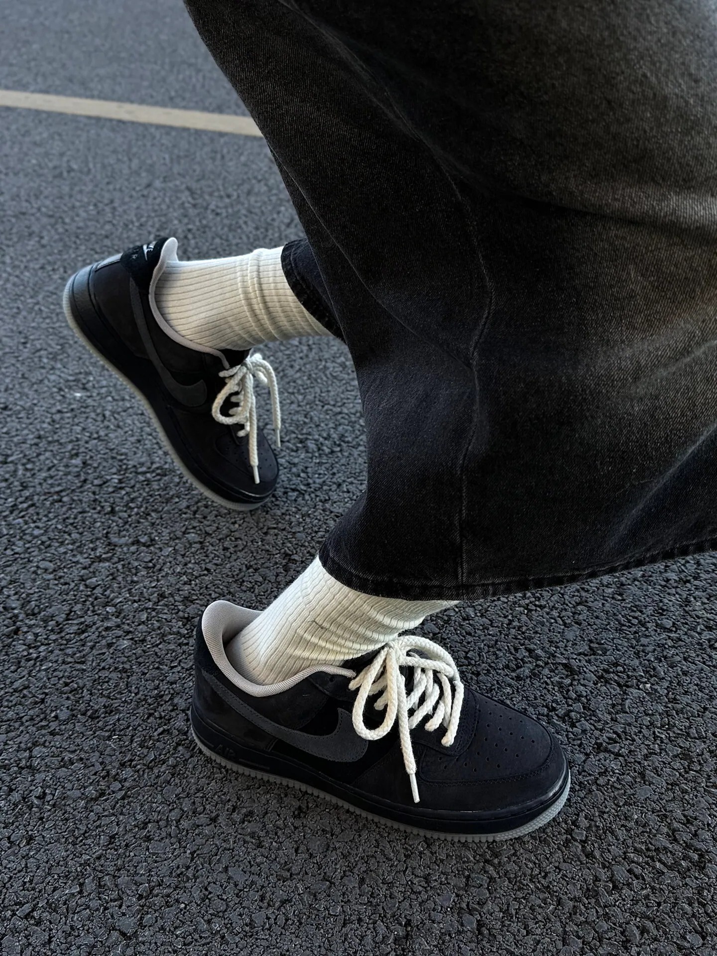 男鞋 NIKE AIR FORCE 1 '07 'Black Fossil' 黑灰 冰底 麂皮 復古 休閒鞋【IQ9791-001】AF1 BAF1