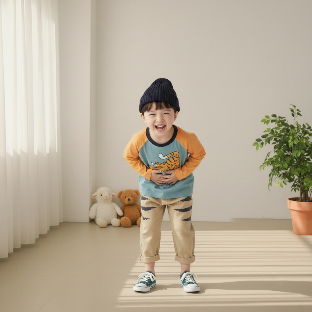 正韓春orangemom 老虎爪紋長褲