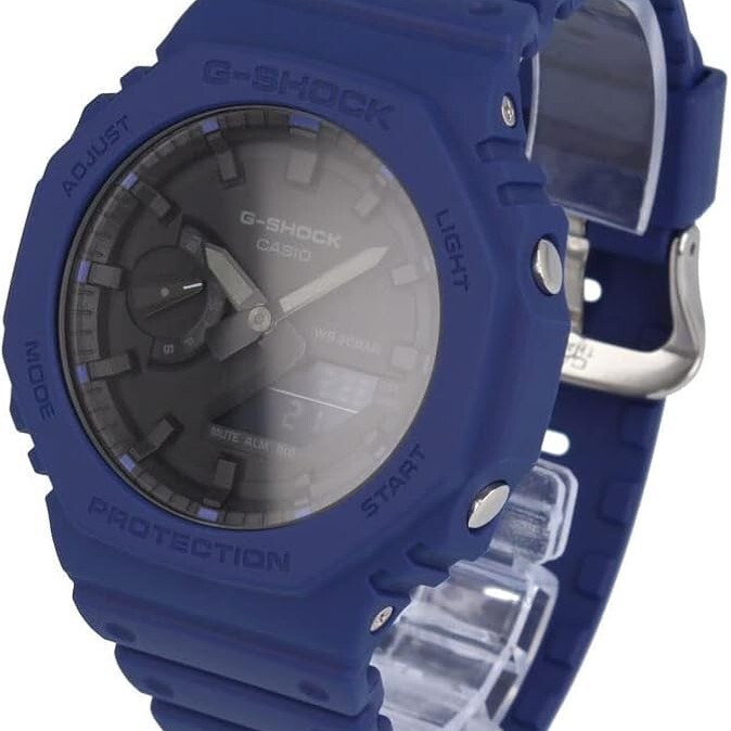 預購款【CASIO 卡西歐】 G-SHOCK 八角設計 農家橡樹 世界時間多功能耐衝擊數位雙顯 雙顯手錶 GA-2100-2A