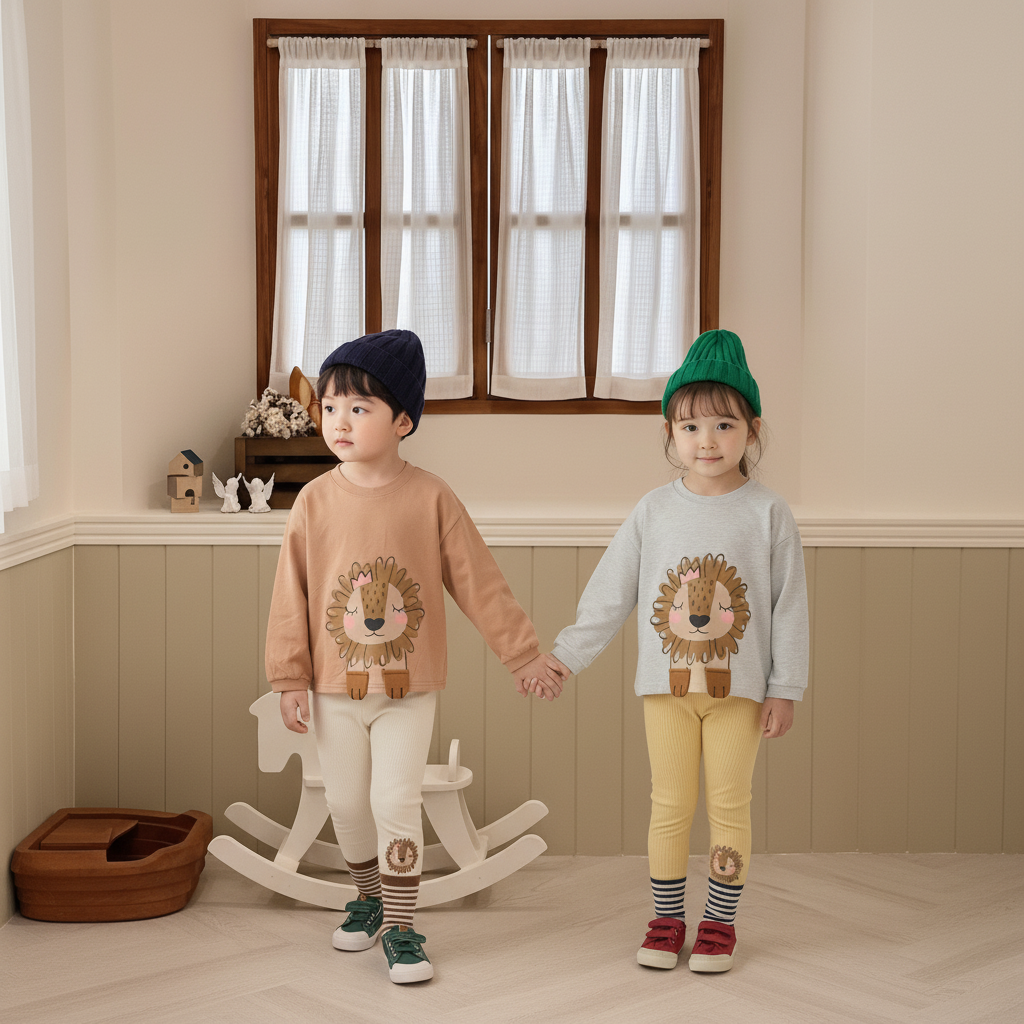 正韓春orangemom 兩色小獅子內搭褲