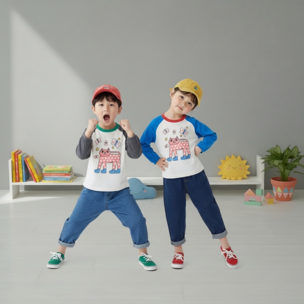 正韓春orangemom 蝴蝶小貓上衣