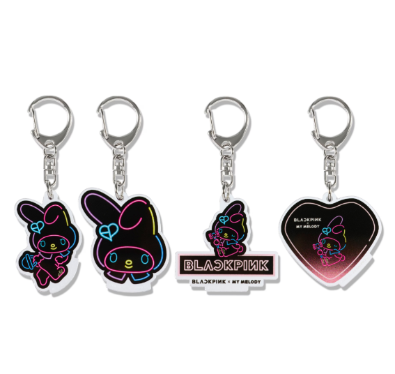 BLACKPINK OFFICIAL X My Melody Acrylic Keychain (NEON / Random, 4 Types)