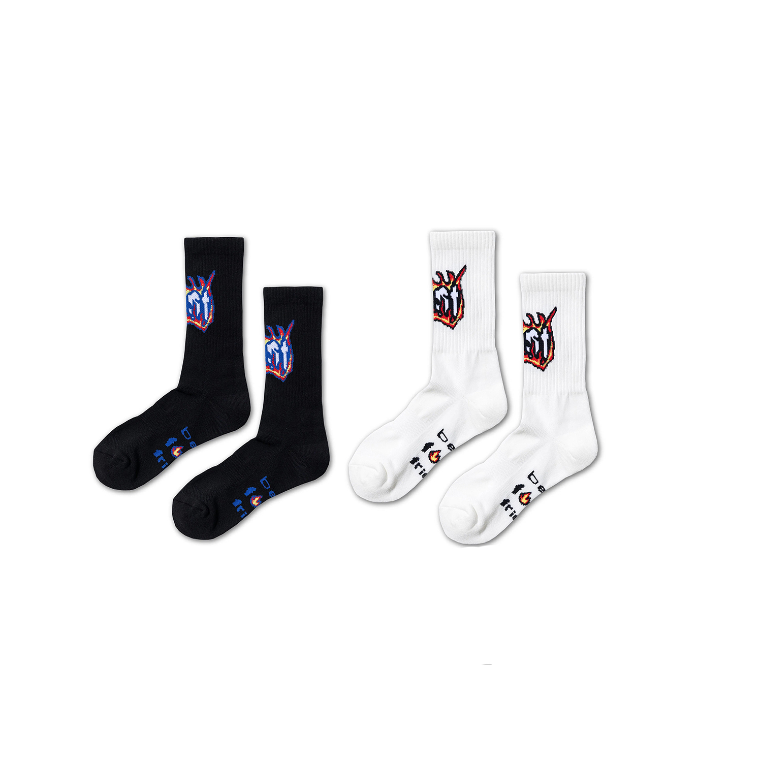 【車庫服飾】BEST FOOT FRIEND Flame font_火焰字體BFF襪