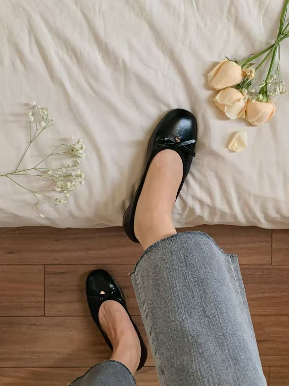 ASK 1040 蝴蝶小巧平底鞋（PU）