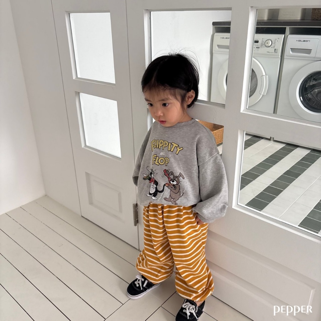 正韓春Pepper  親子裝_兩色FLIPPITY美式上衣