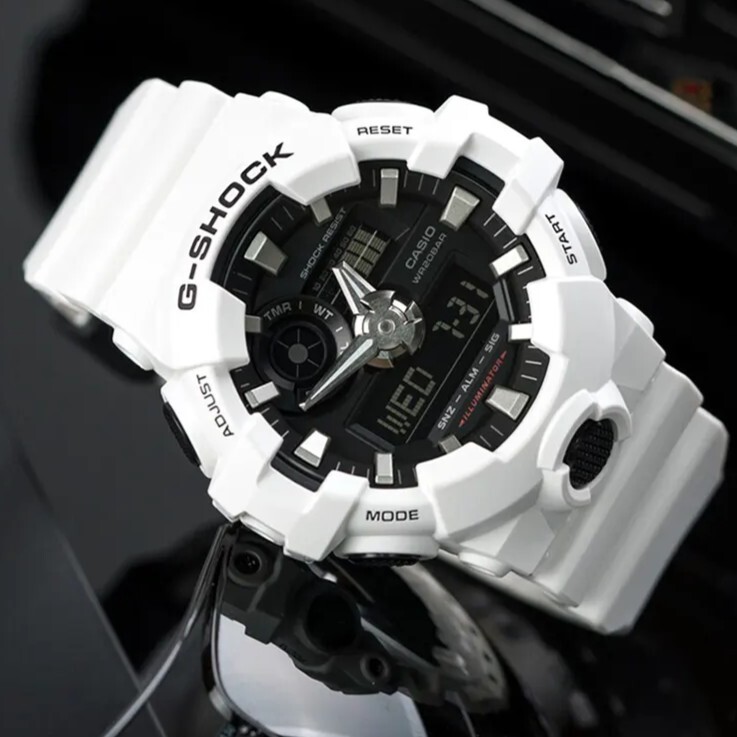 【CASIO 卡西歐】 G-SHOCK  大錶殼酷炫設計 設計大膽奪目 世界時間多功能耐衝擊數位雙顯 雙顯手錶 GA-700-7A