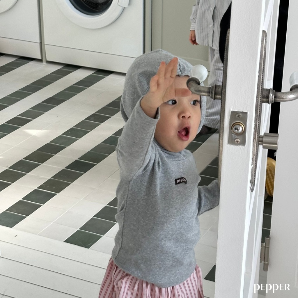 正韓春Pepper  三色小精靈連帽上衣