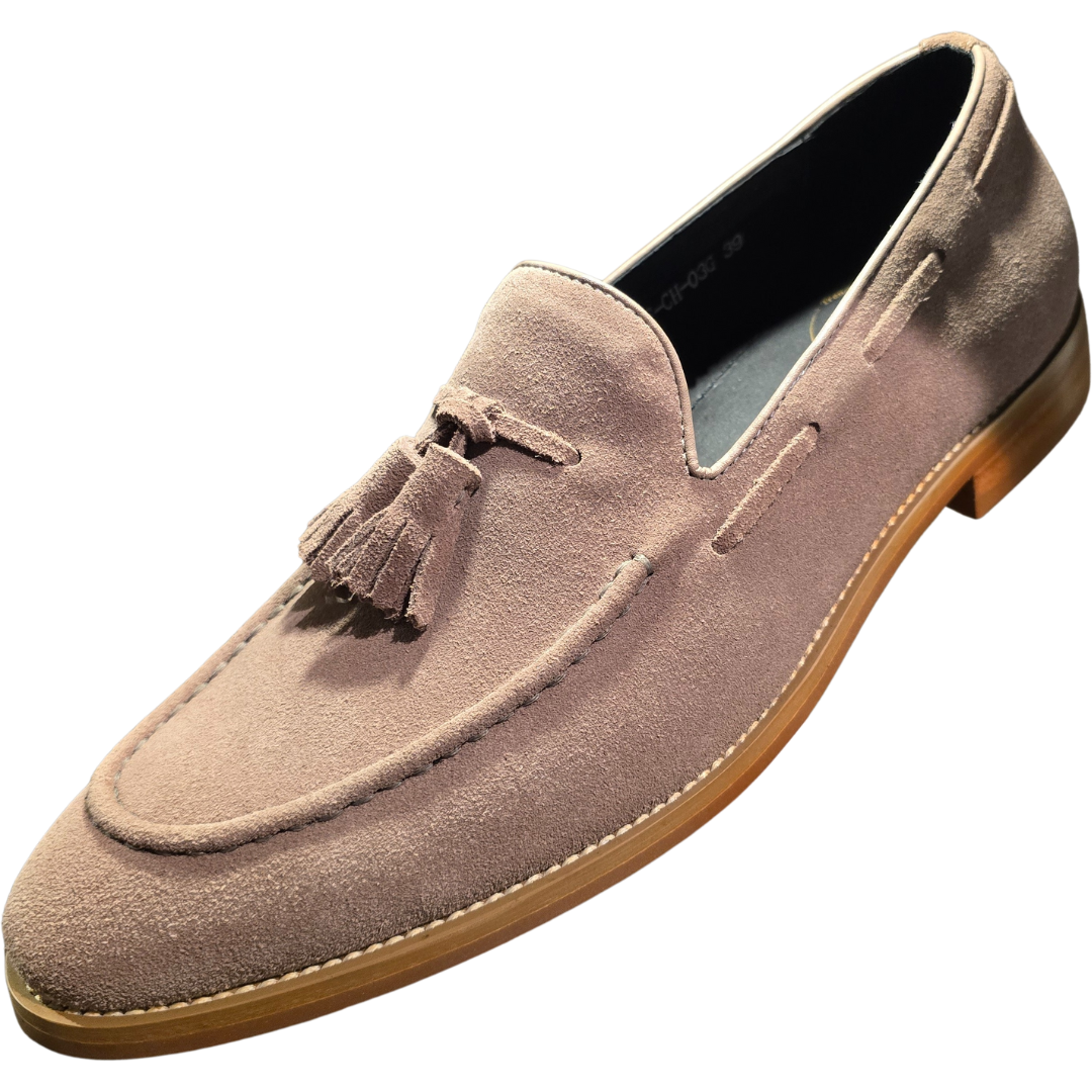 Revic 男裝休閒皮鞋 | CH-03G｜卡其色樂褔皮鞋