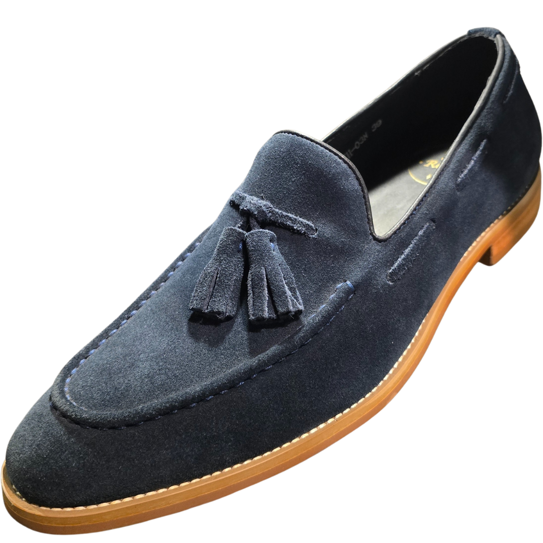 Revic 男裝休閒皮鞋 | CH-03N｜海軍藍樂褔皮鞋