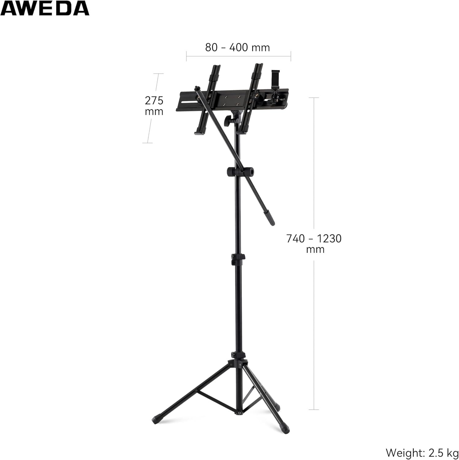 Aweda - COS 8 Pro 麥克風架 譜架二合一 平板架 街頭藝人必備 表演配件推薦
