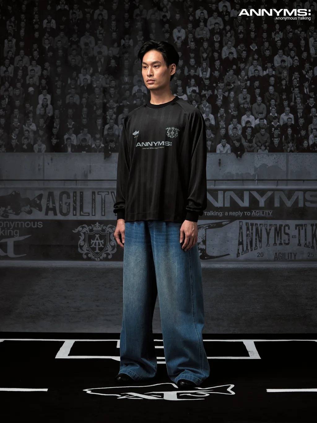 Anonymous Talking x AGILITY｜AA-JS1 – 條紋長袖球衣 (Black)