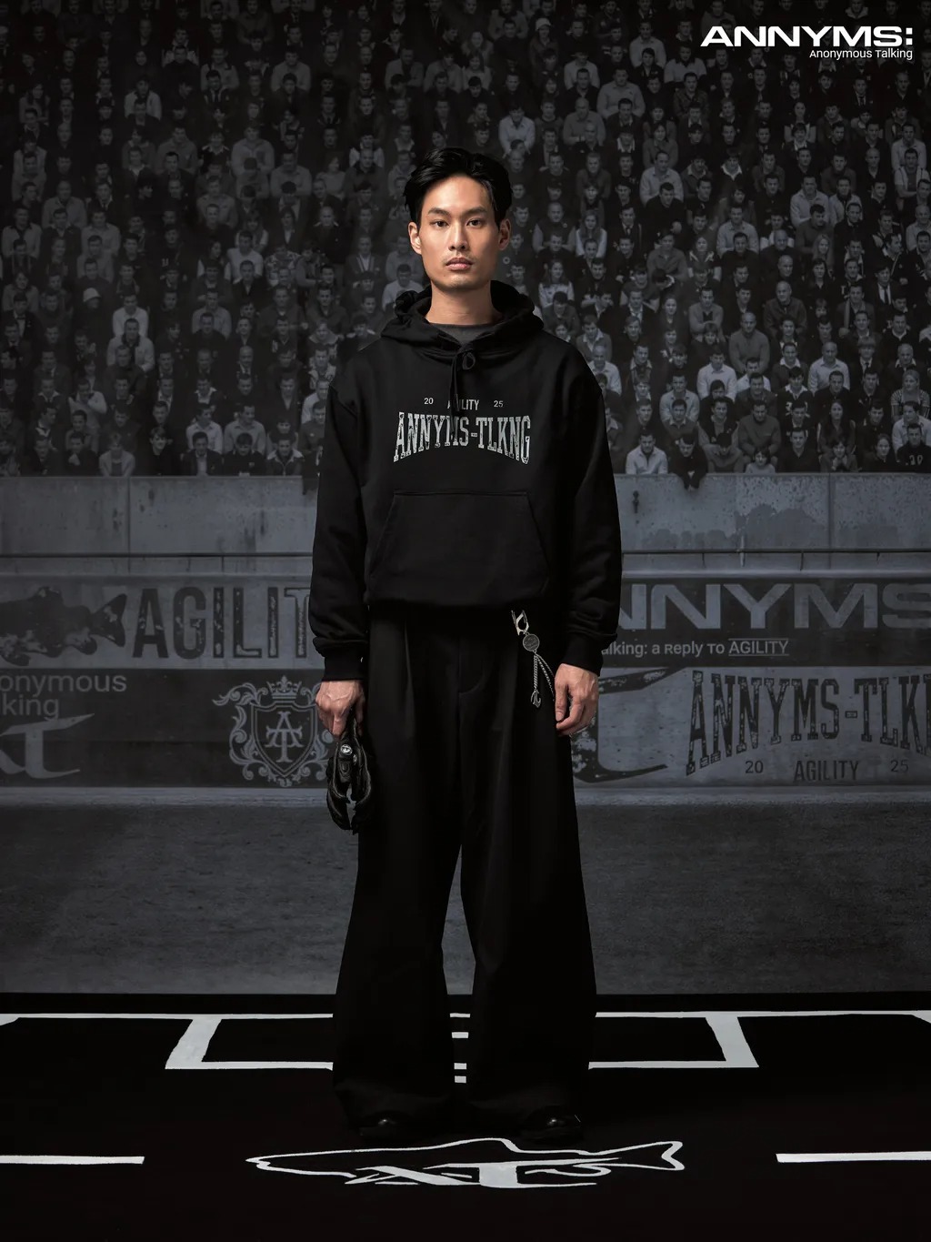 Anonymous Talking x AGILITY｜AA-HD1 – Logo 帽Tee (Black)