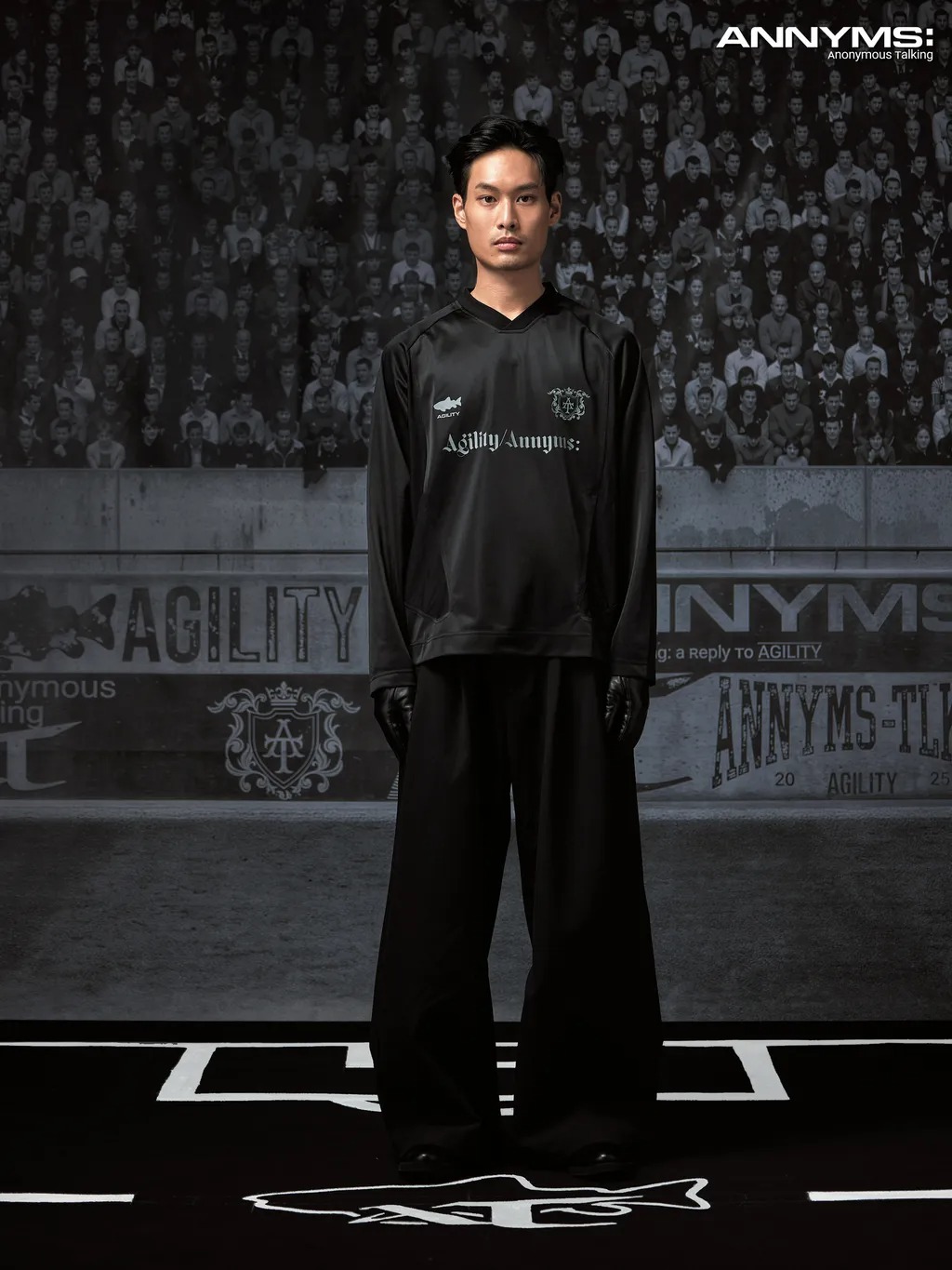 Anonymous Talking x AGILITY｜AA-JS2 – 網眼長袖球衣 (Black)