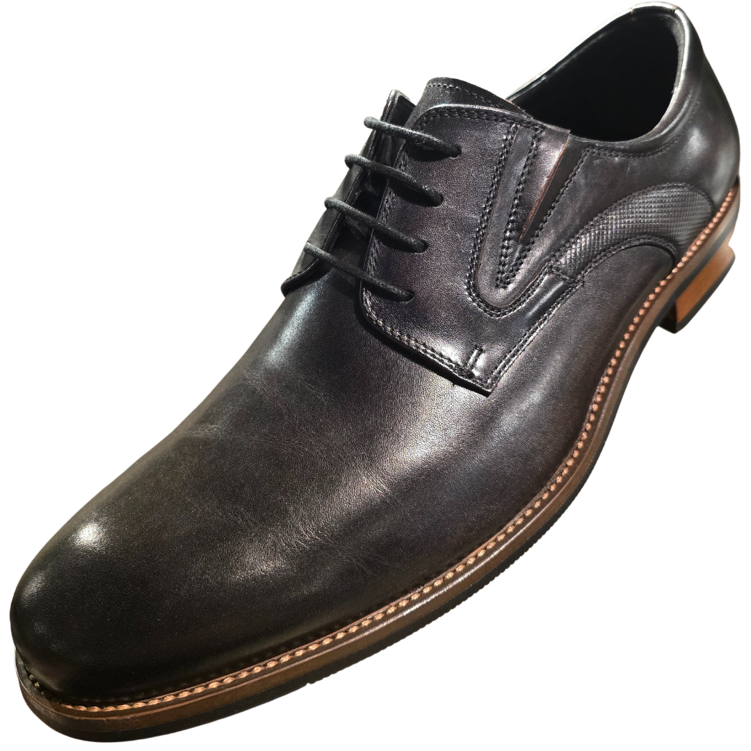 Revic 男裝皮鞋 | OF-38GY |  灰色素面德比皮鞋