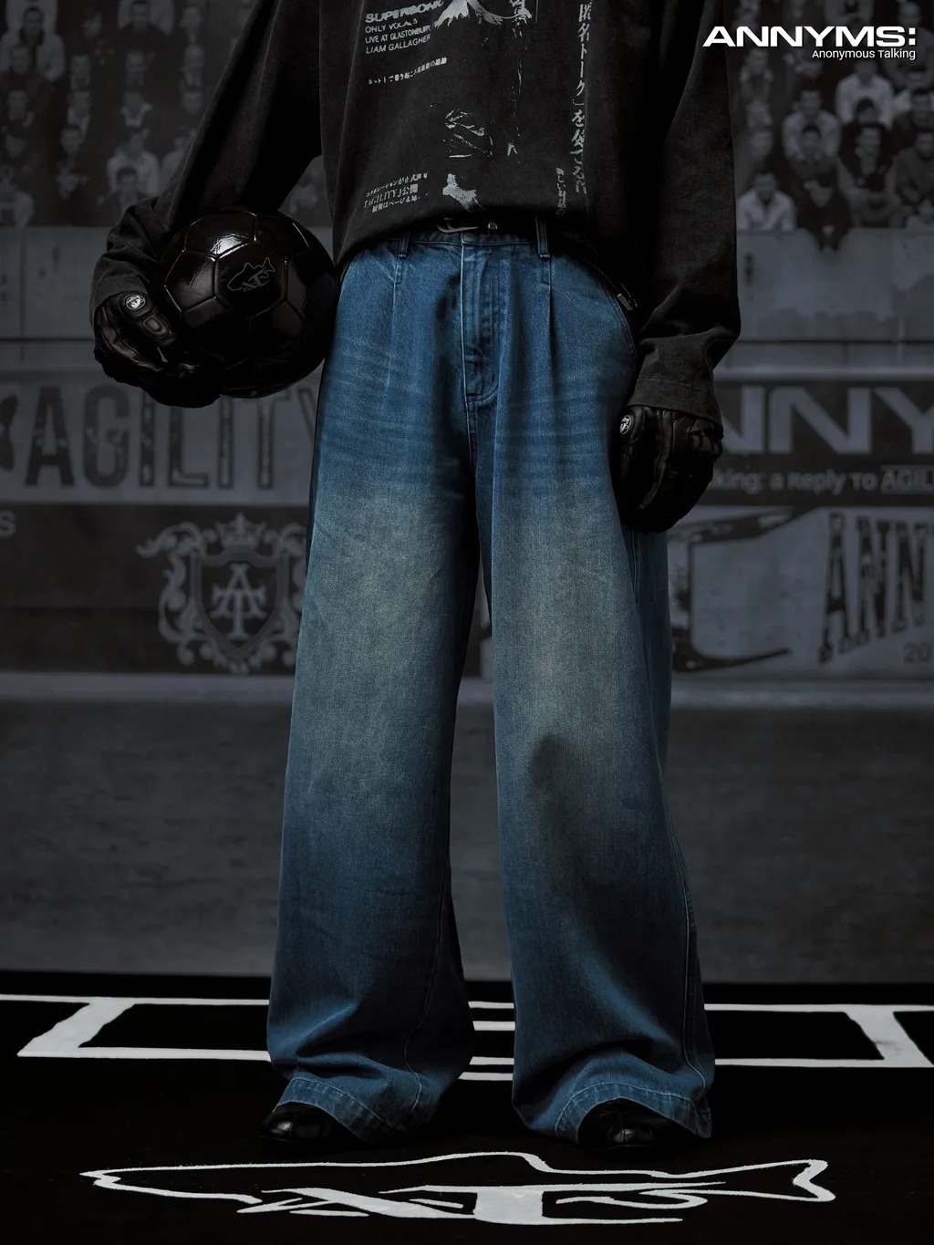 Anonymous Talking x AGILITY｜AA-P02– 腰摺丹寧褲 (Washed Blue)