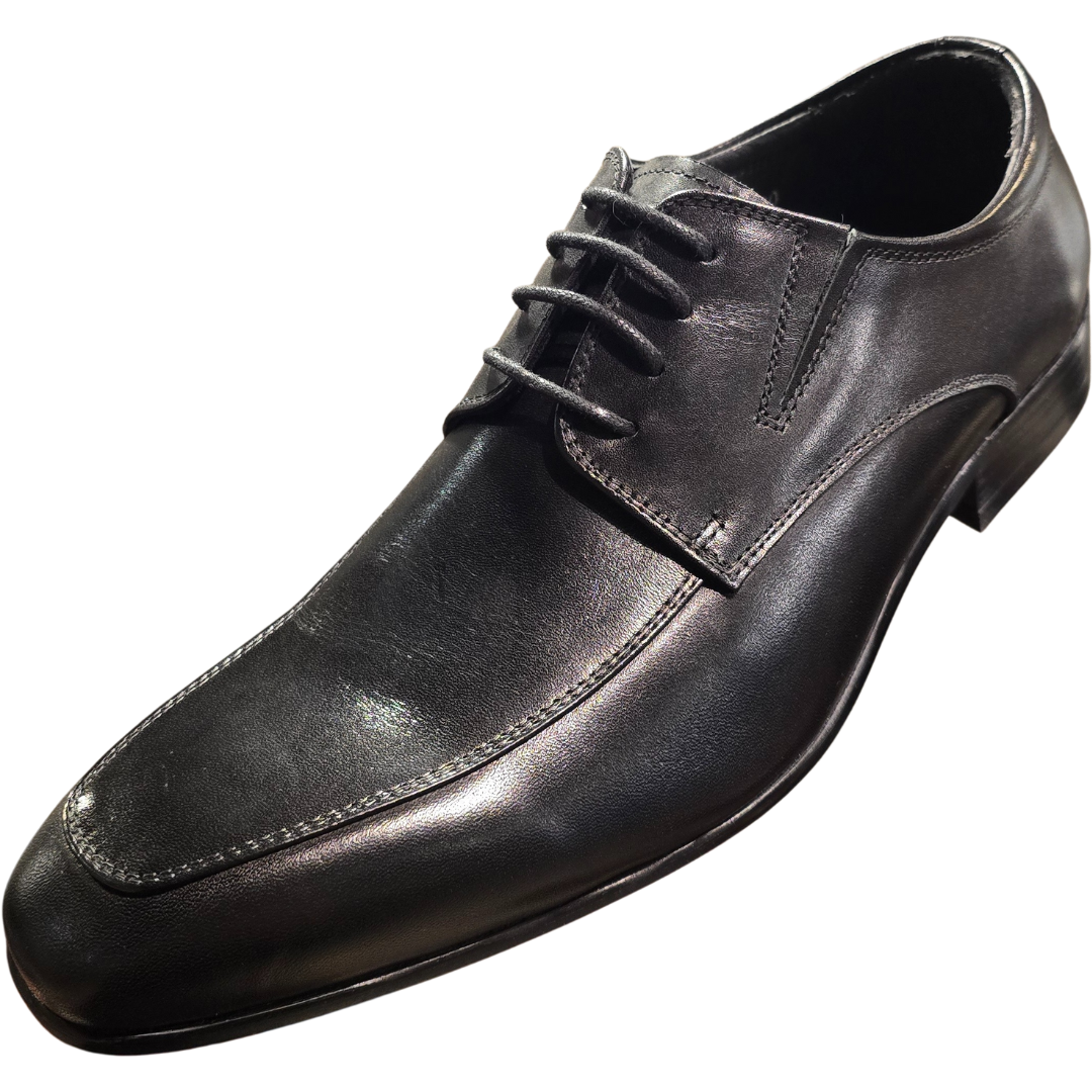 Revic 男裝皮鞋 | OF-15BK | 黑色U-Tip 德比皮鞋