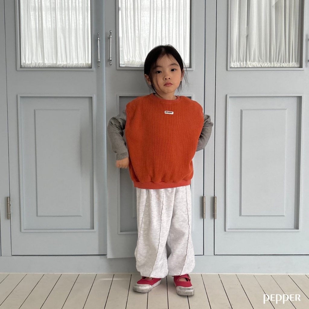 正韓春Pepper  兩色華夫格背心