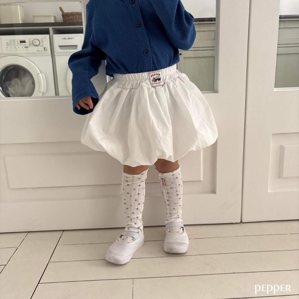 正韓春Pepper  兩色俏皮花苞裙