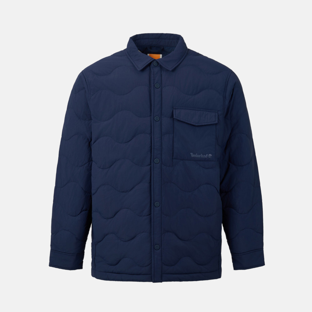 Timberland - 男裝Lightweight Down Shacket 藍黑色寬版輕量羽絨防潑水襯衫外套 TBC0YH6QP521