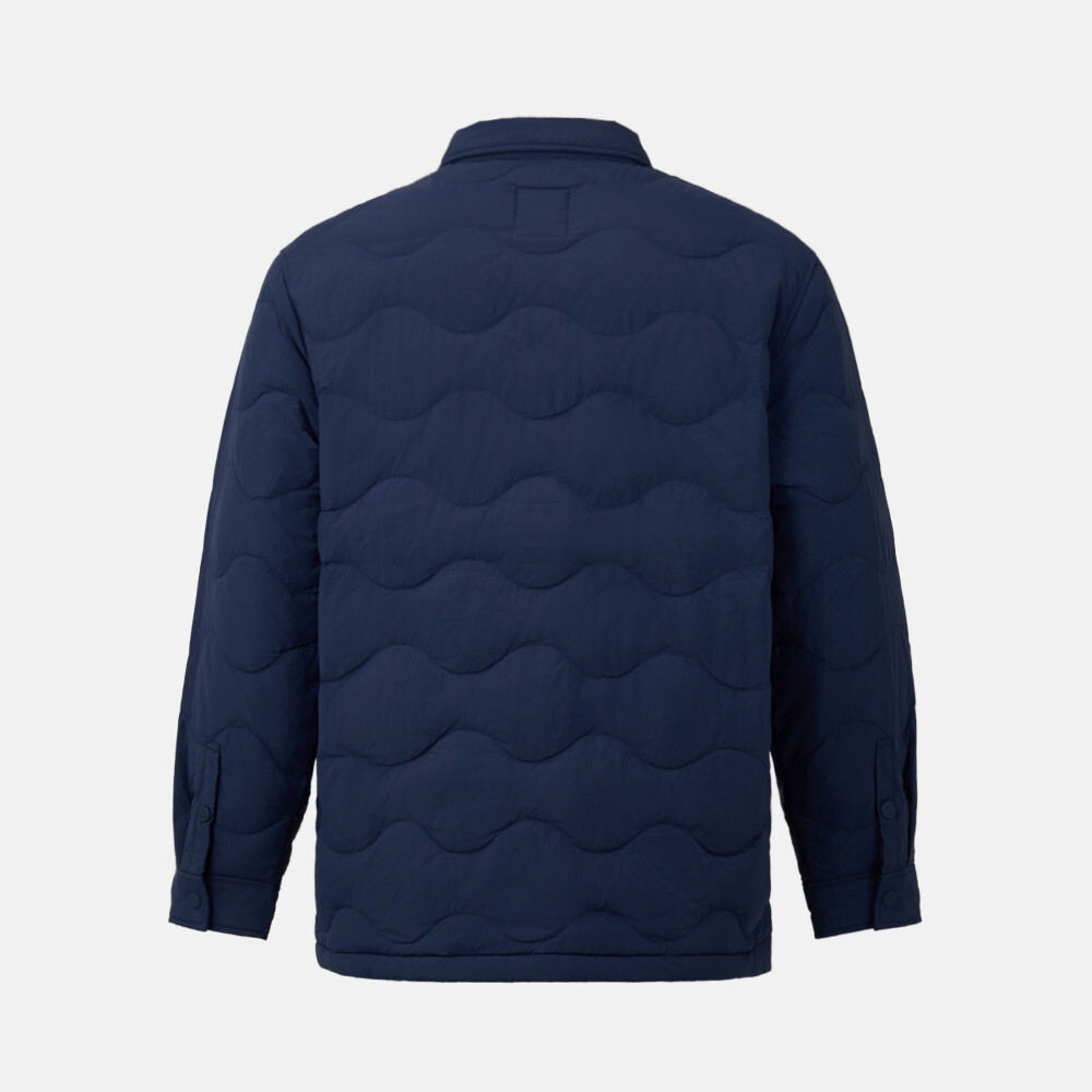 Timberland - 男裝Lightweight Down Shacket 藍黑色寬版輕量羽絨防潑水襯衫外套 TBC0YH6QP521