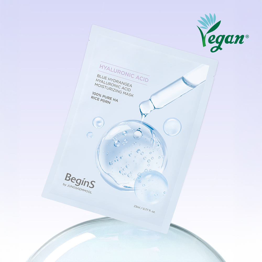 Jung Saem Mool - BeginS by JUNGSAEMMOOL Blue Hydrangea Hyaluronic Acid Moisturizing Mask (5p)