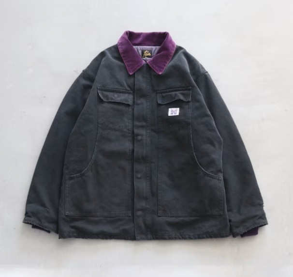 LAST PCS: NEEDLES LUMBER JACK COAT 16OZ COTTON CANVAS - BLACK SIZE S PRE ORDER ITEM (預訂中)