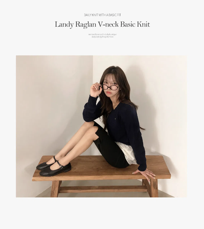春季預訂｜V領基本吊墜針織衫