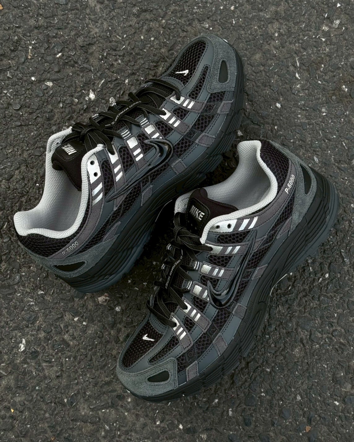 Nike P-6000 網布 透氣 復古 緩震 黑魂