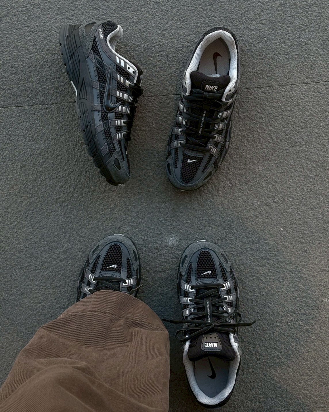 Nike P-6000 網布 透氣 復古 緩震 黑魂