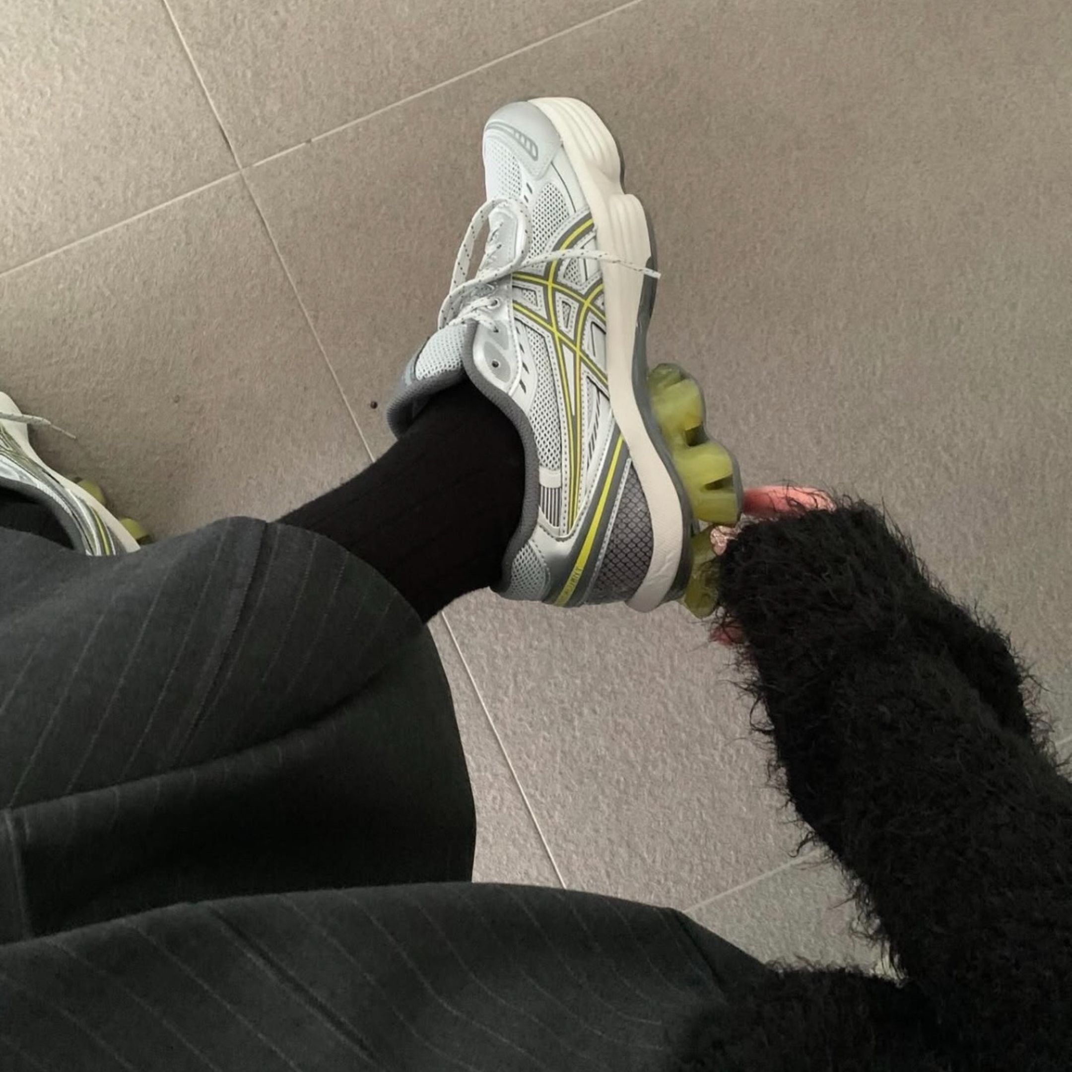 NICEDAY 代購 ASICS GEL-KINETIC FLUENT 銀 灰綠 螢光綠 黃綠 復古 慢跑 機能 1203A591-027