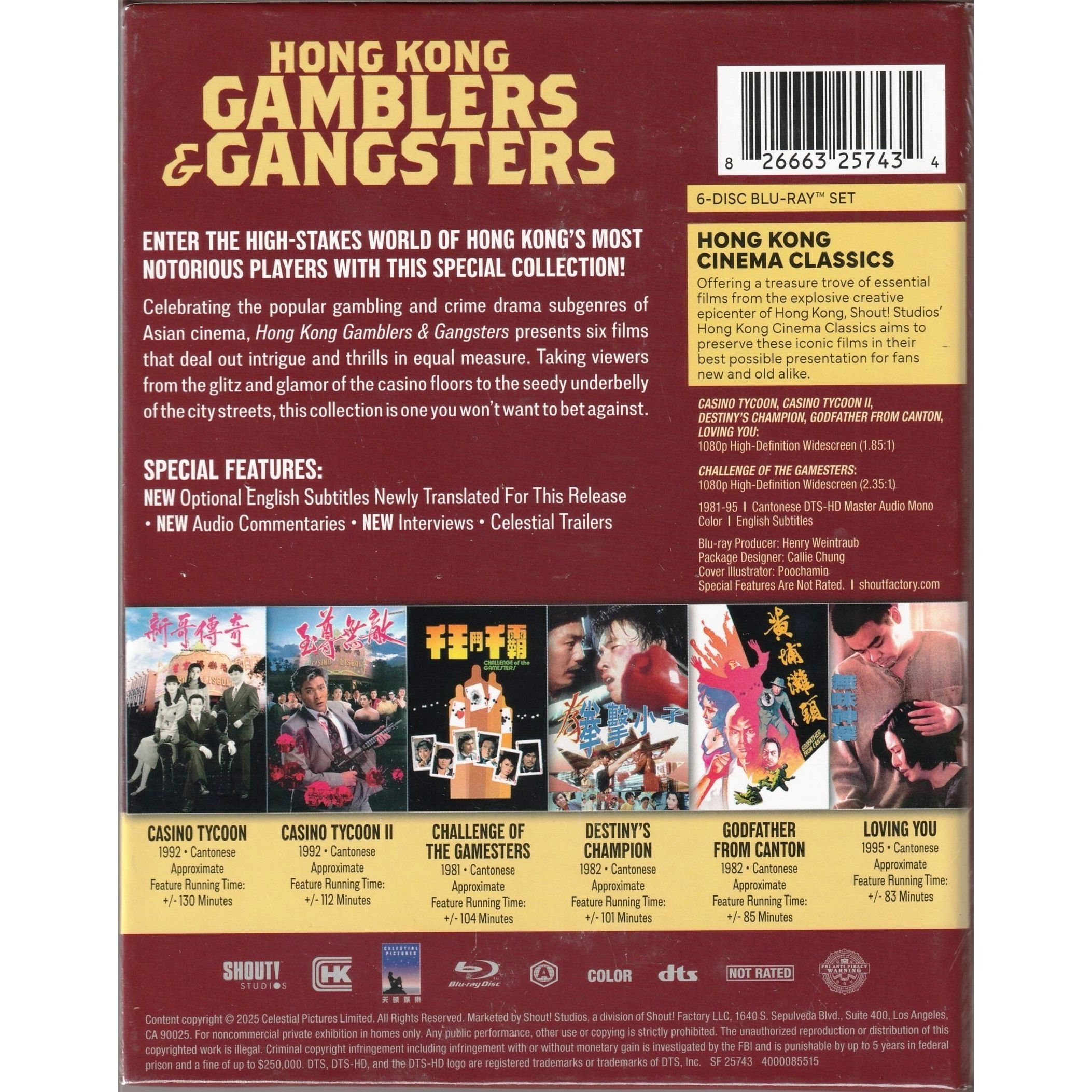 Hong Kong Gamblers & Gangsters (1981-1995) (Blu-ray) (US Version)