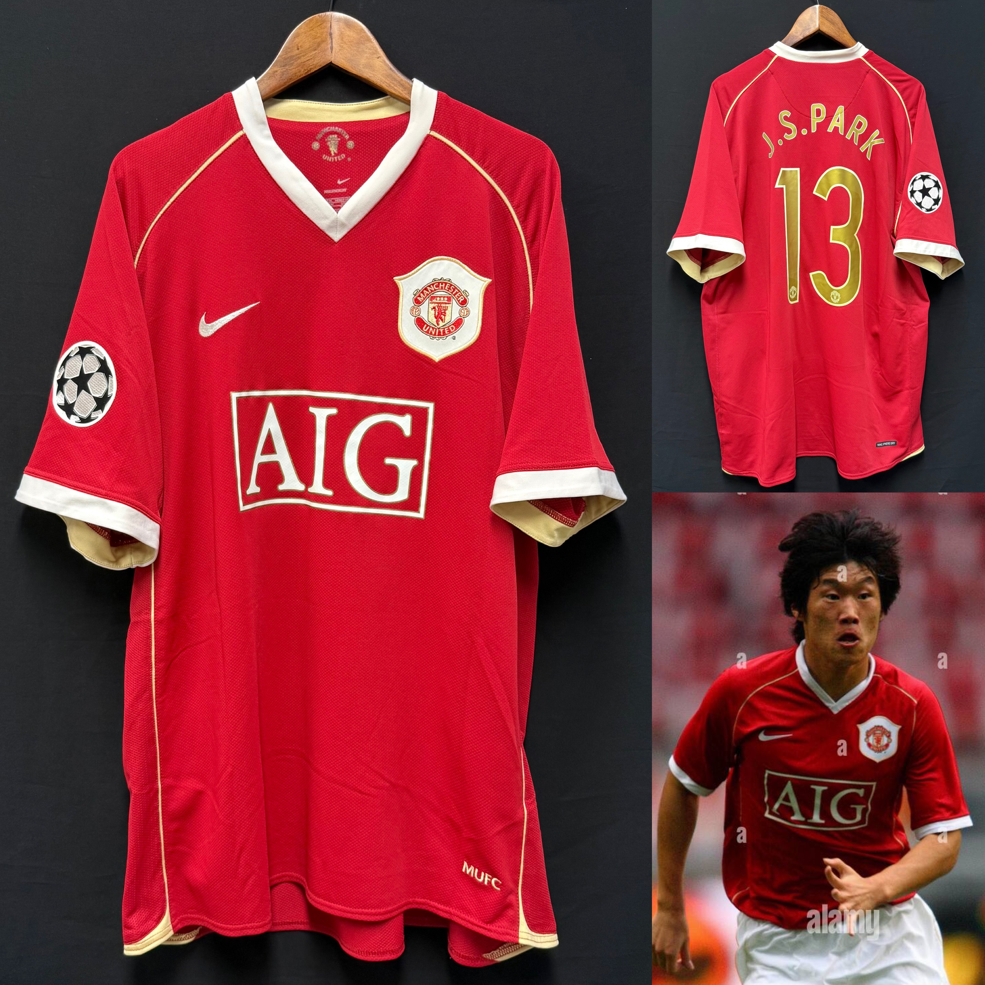 Manchester United 2006-2007 Nike Home Shirt #21 J S PARK