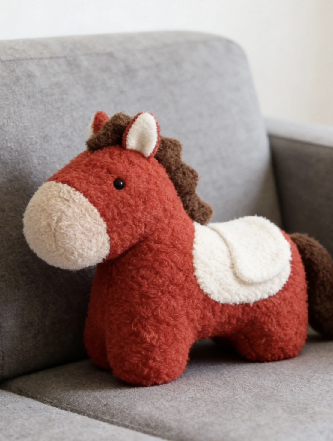 (新年限定) 紅色小馬 毛絨抱枕