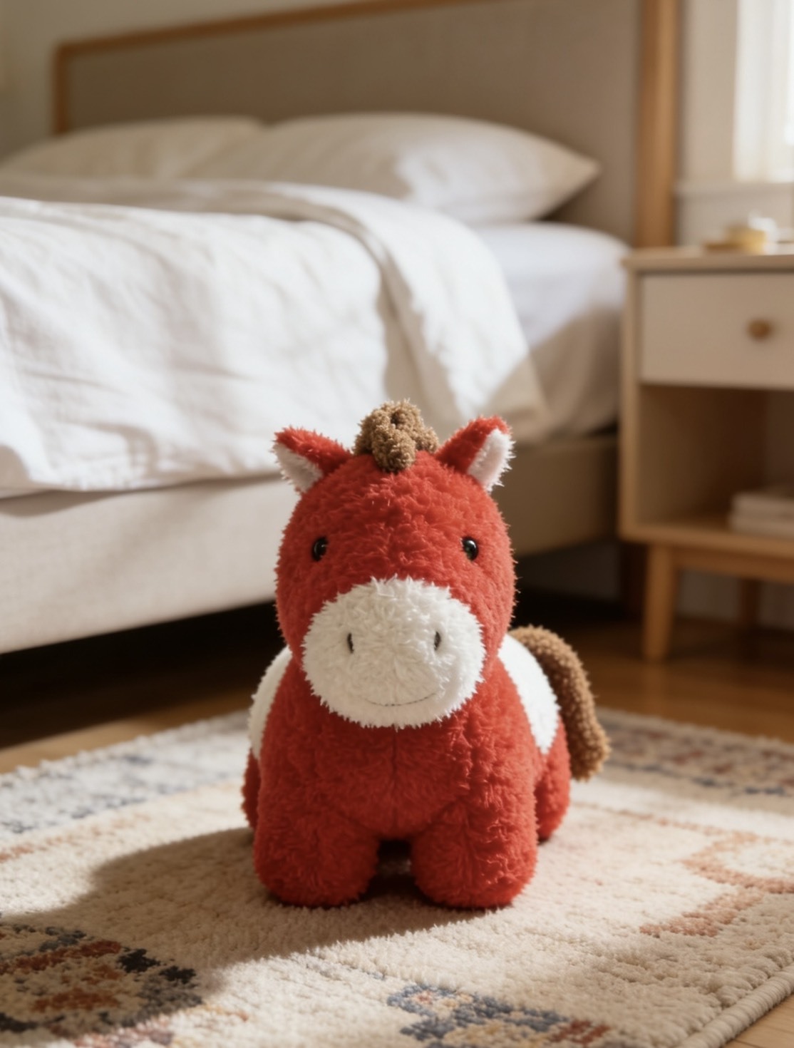 (新年限定) 紅色小馬 毛絨抱枕