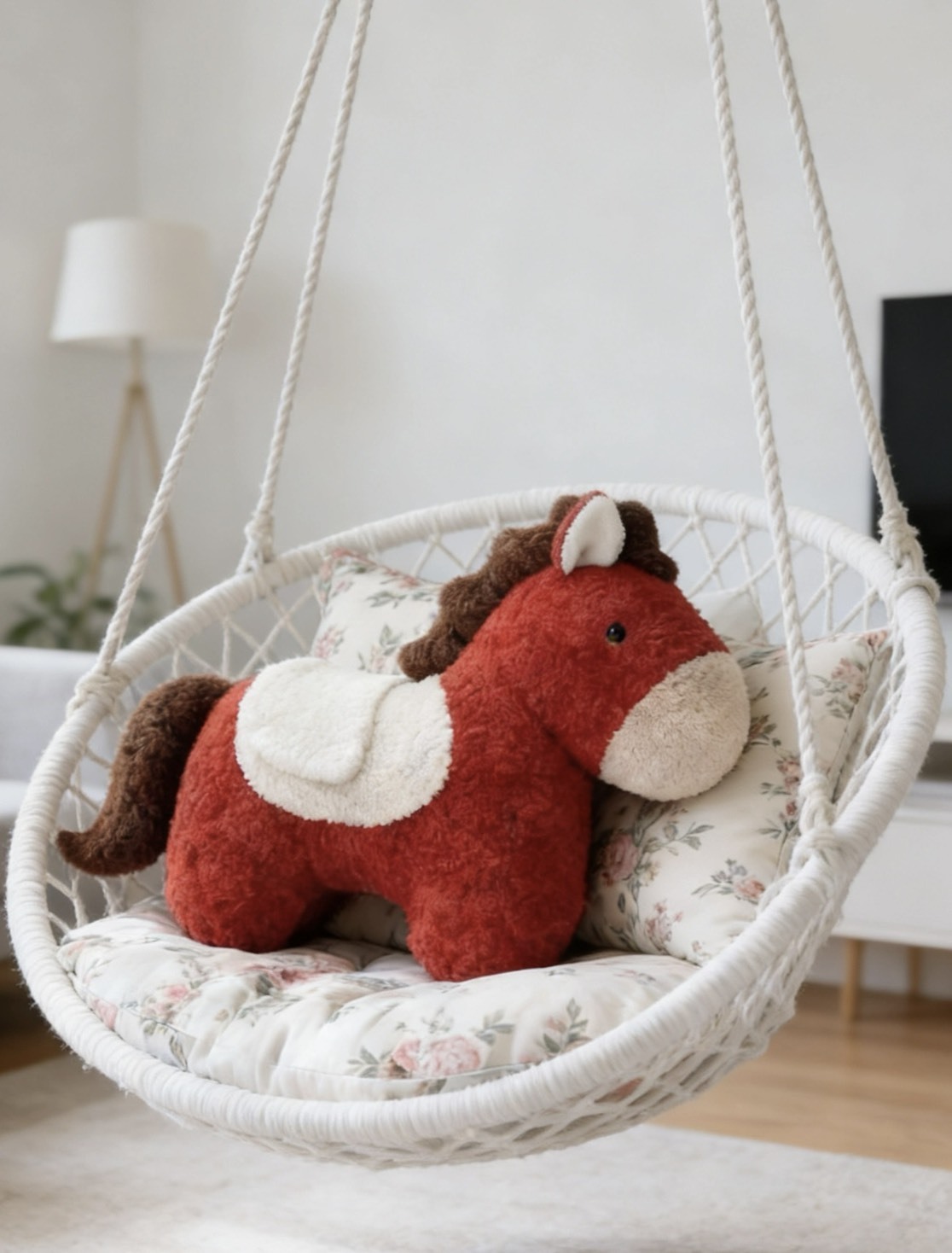 (新年限定) 紅色小馬 毛絨抱枕