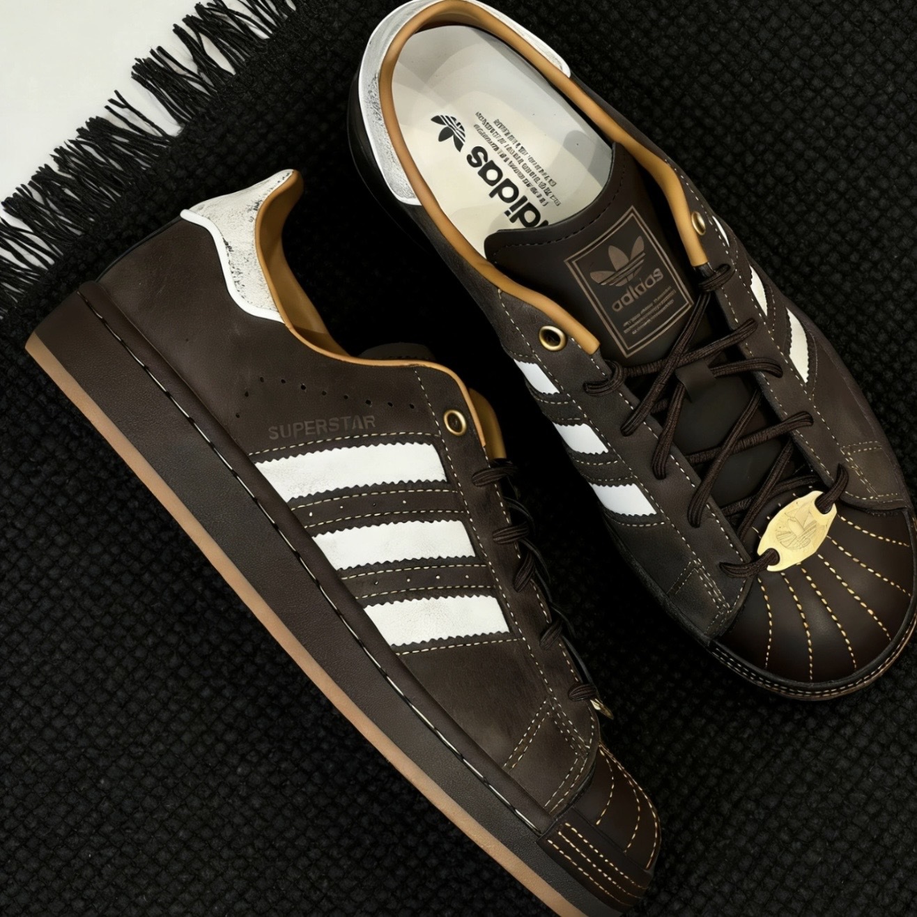 ADIDAS ORIGINALS SUPERSTAR 2 深棕 皮革 做舊 復古 貝殼頭 休閒 HP7108