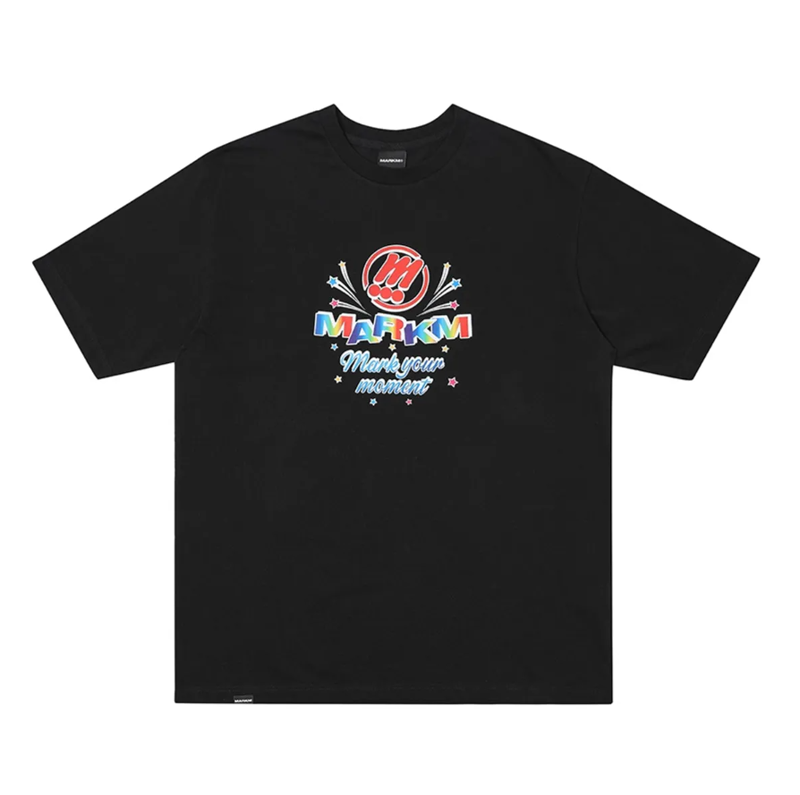 【直播】MARKM LX011909 彩虹印花短袖上衣