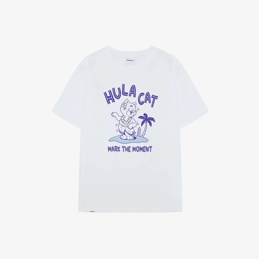 【直播】MARKM LX011912 Hula Cat 夏季圖案短袖上衣