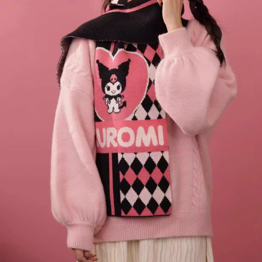 Sanrio 佻皮魔女|成人針織圍巾 頸巾