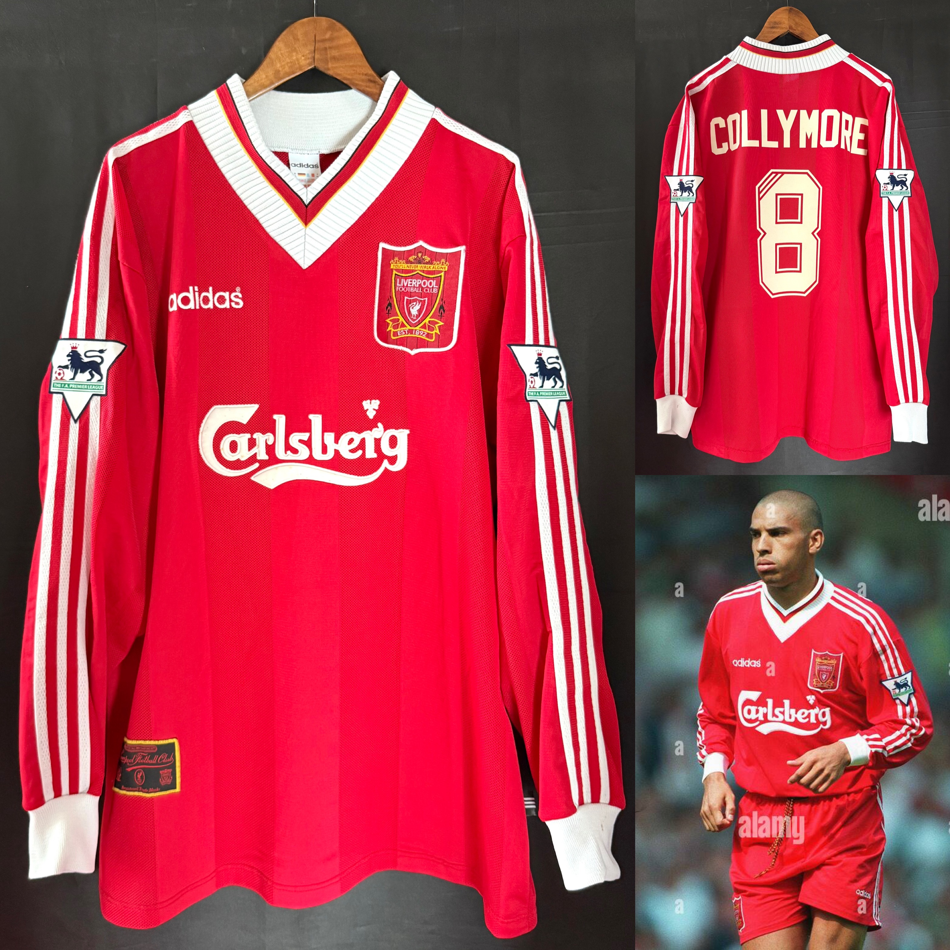Liverpool 1995-1996 Adidas L/S Home Shirt #8 COLLYMORE