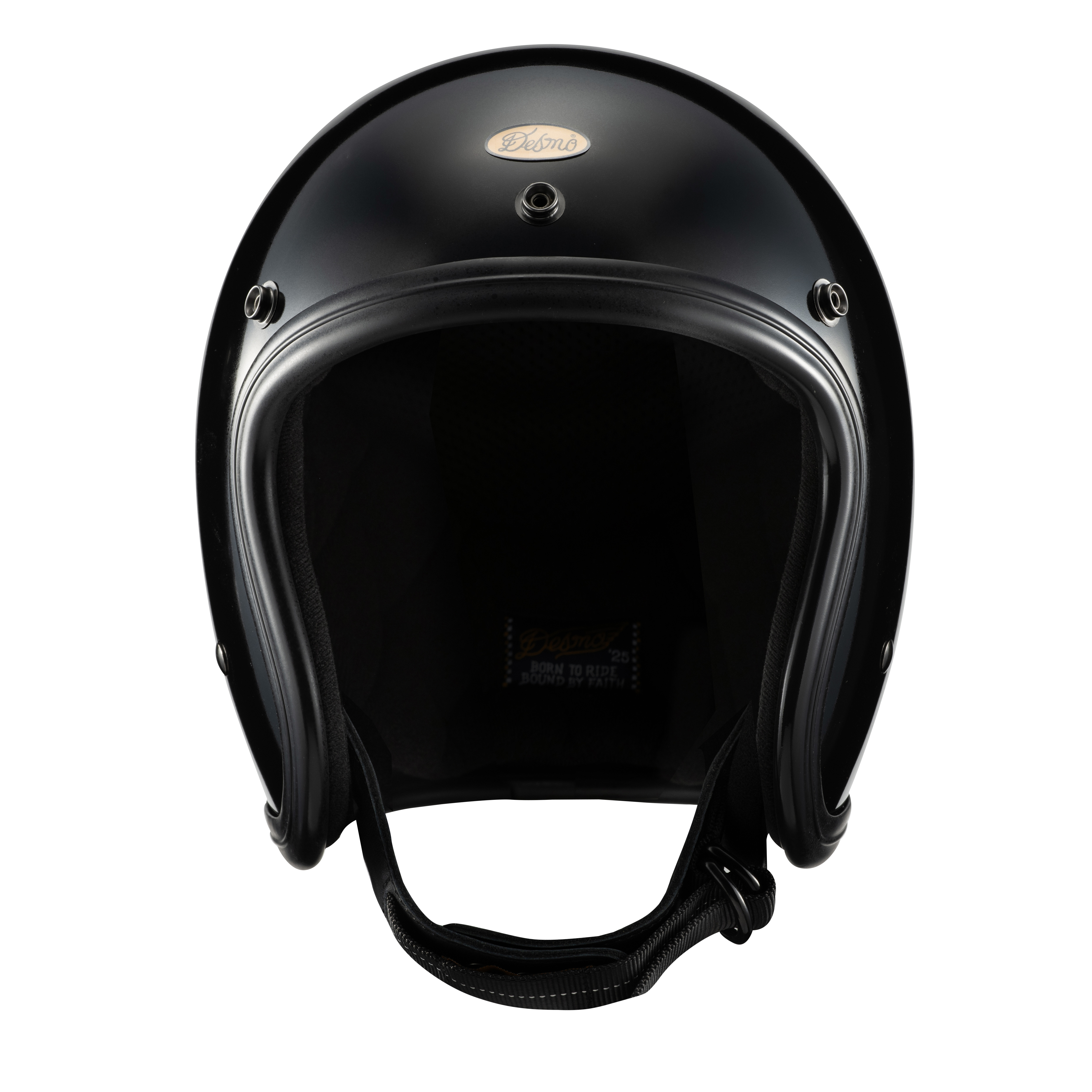 Desmo 3/4 500TX OPEN FACE HELMET 裝飾帽 膠邊黑