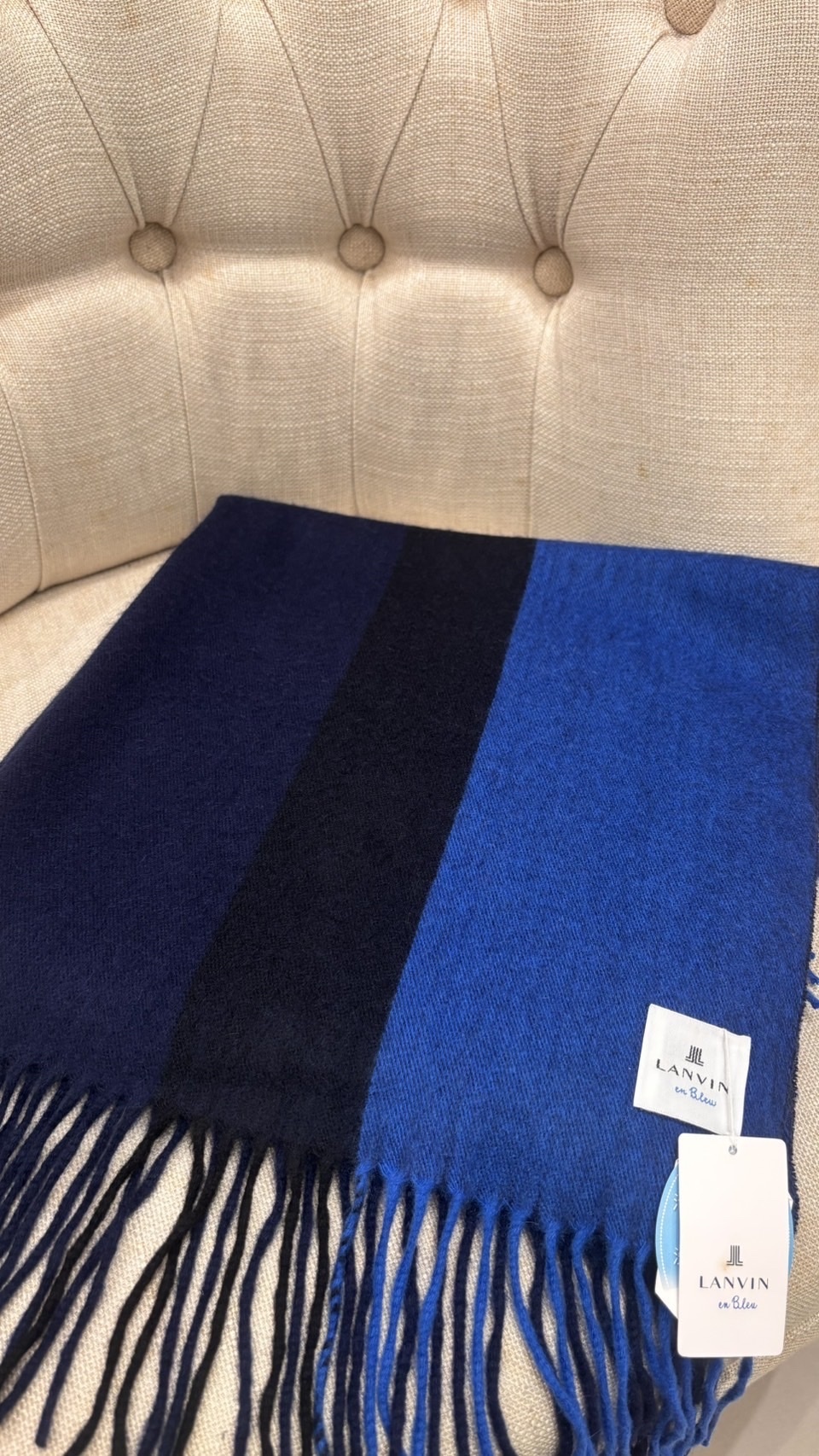 LANVIN三色織品圍巾