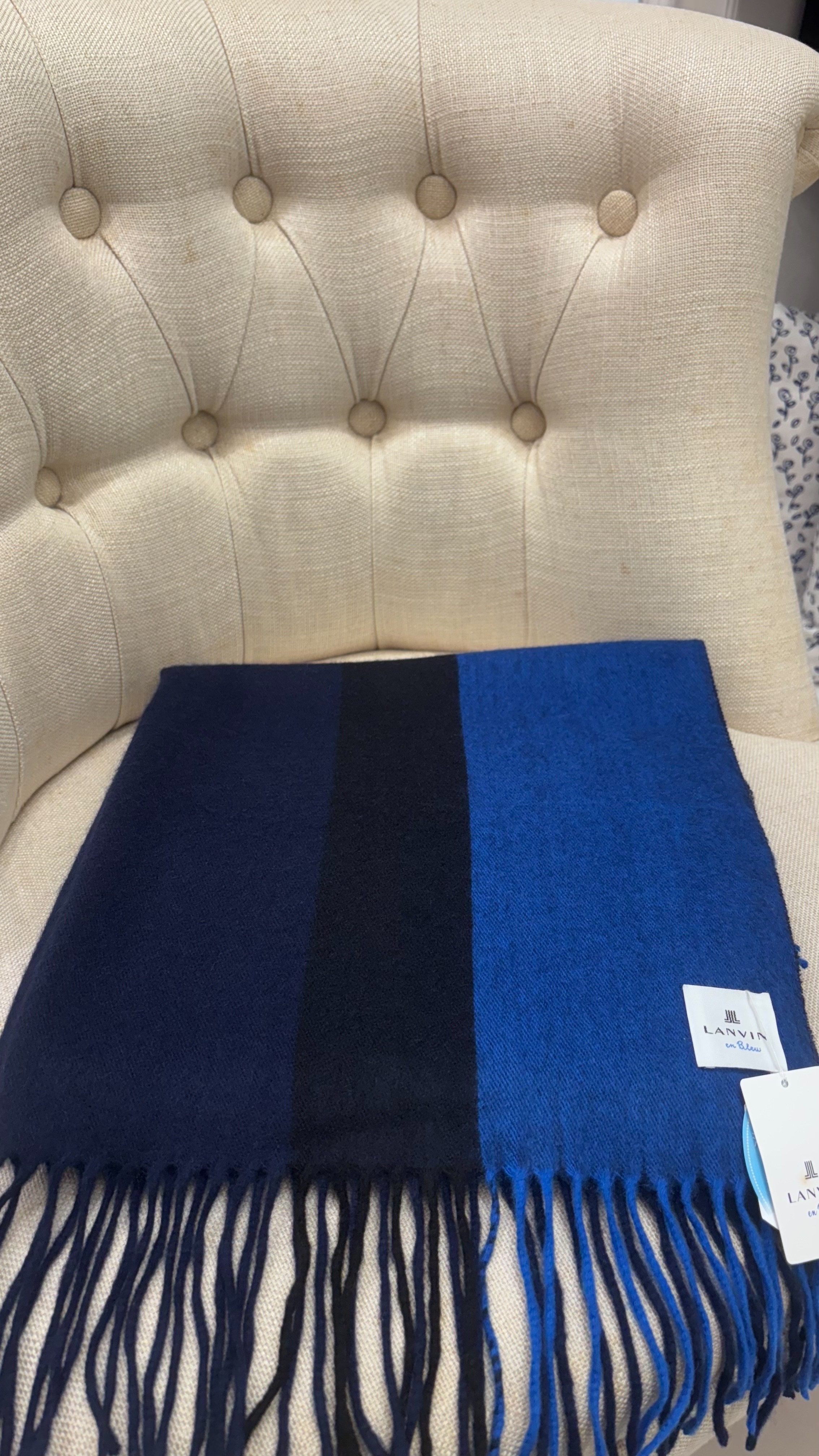 LANVIN三色織品圍巾