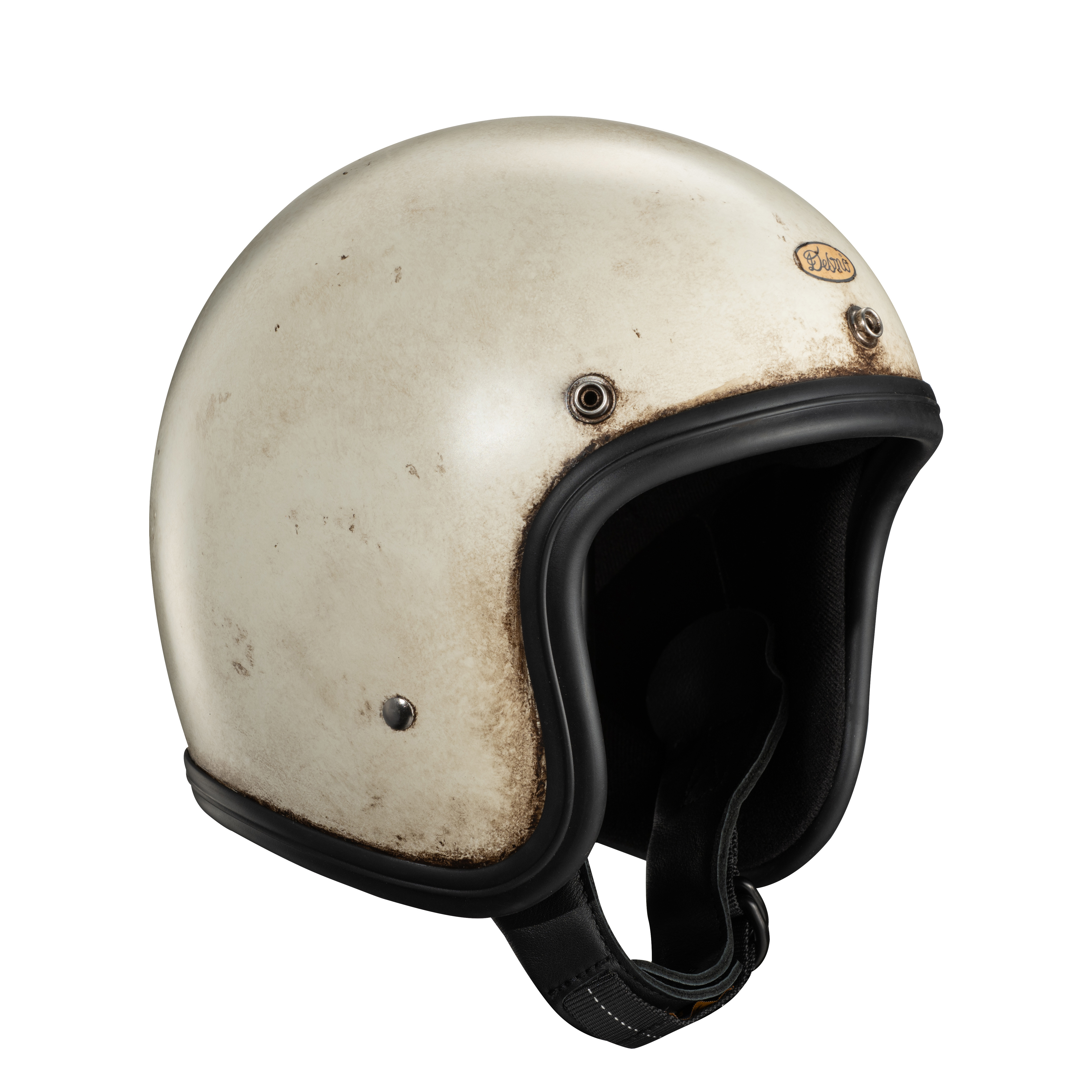 Desmo 3/4 500TX OPEN FACE HELMET 裝飾帽 膠邊舊化白