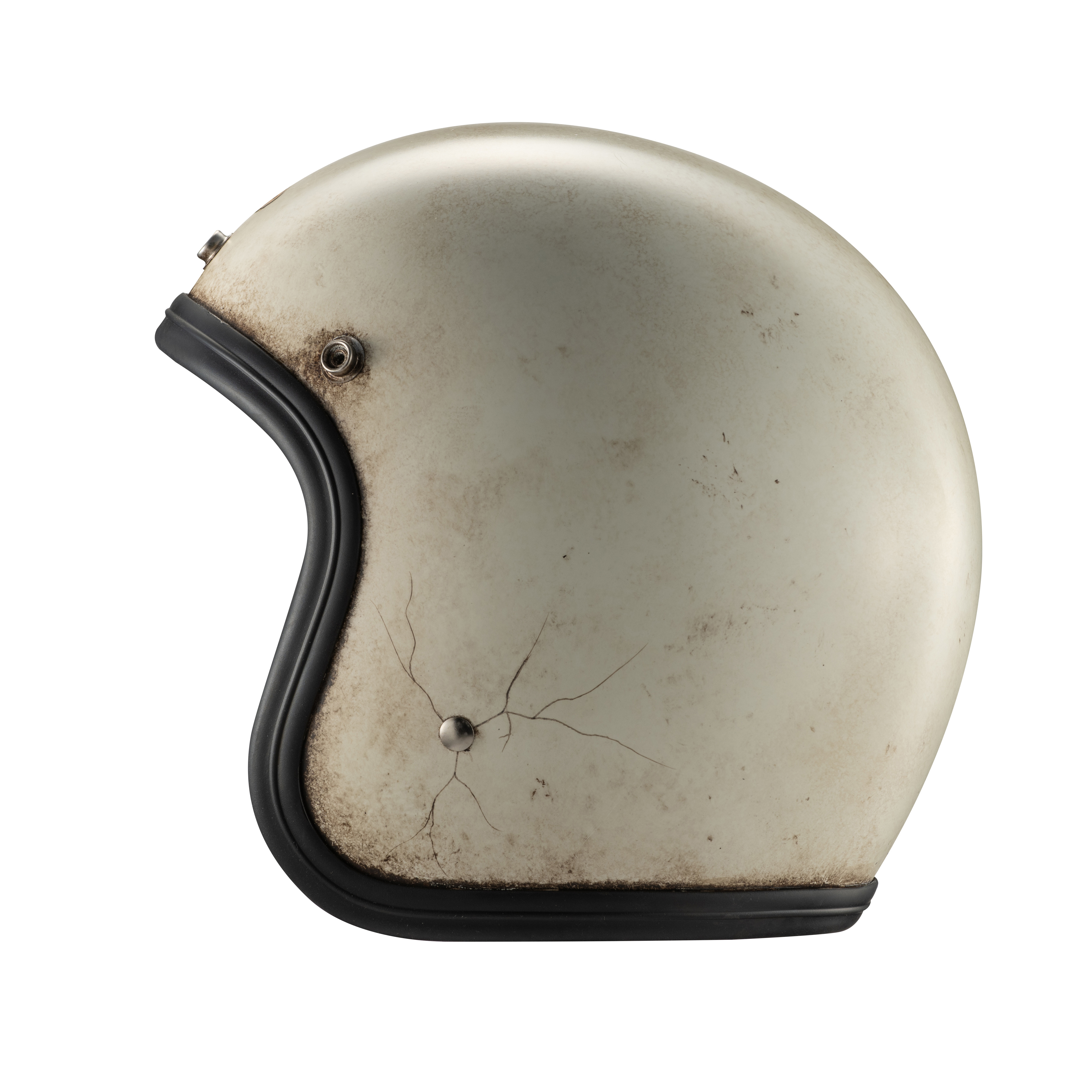 Desmo 3/4 500TX OPEN FACE HELMET 裝飾帽 膠邊舊化白