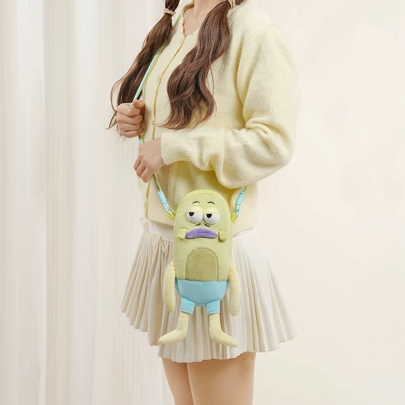 海綿寶寶 比奇堡居民 路人魚 毛絨斜背包