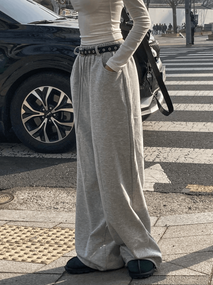鉚釘Belt Set簡約百搭棉褲〈🇰🇷DAY 3〉