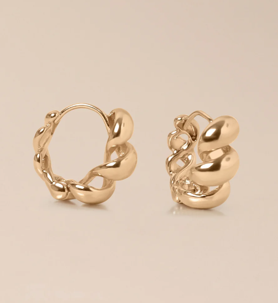 1WK0708-496 [WAEKURA] Isel Earrings Gold #WAEBOU11258000P (A-LX-E)