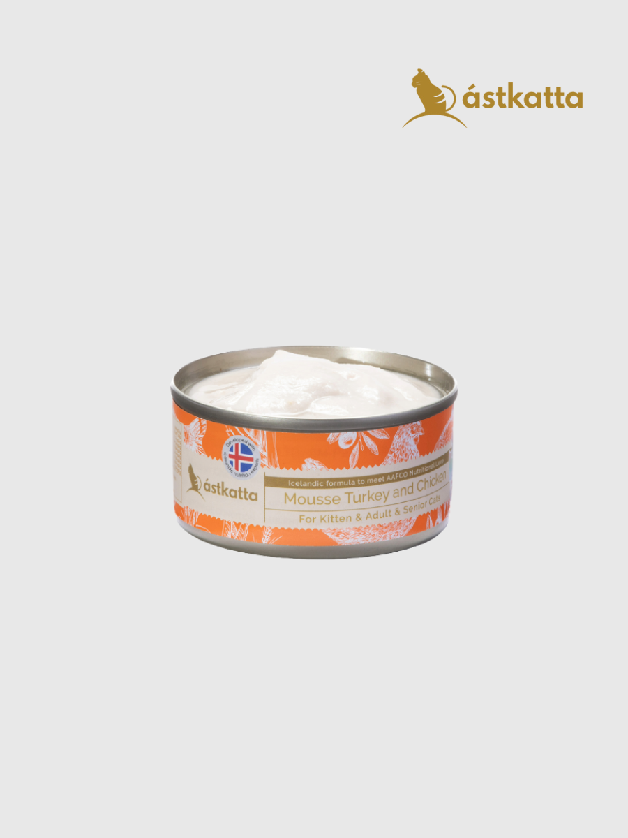 【冰島Astkatta】健康主食罐｜雞肉+火雞肉慕斯 (全齡貓)